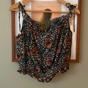 Natalie Martin poppy tie shoulder camisole, cropped